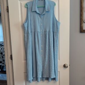 BloomChic Light Blue Textured Dress